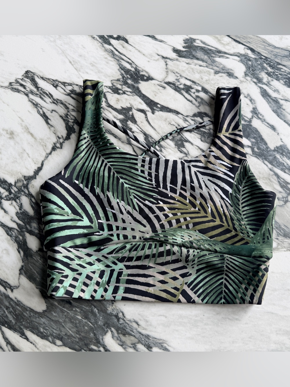 Exotica ExoticAthletica Tropical Performance Scoop Neck Comfort Crop Top